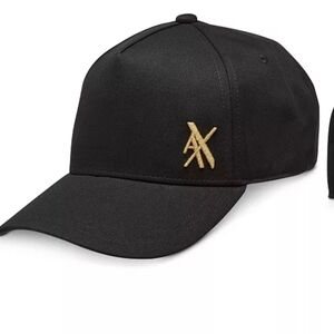 A|X Armani ExchangeMen's Gold Logo Baseball Hat